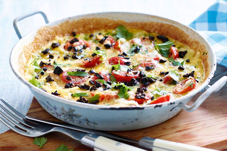 Foto von Tomaten Mozzarella-Tortilla