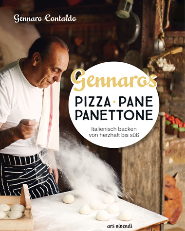 Cover von Gennaros "Pizza, Pane, Panettone" Kochbuch: Italienisch backen mit Gennaro Contaldo
