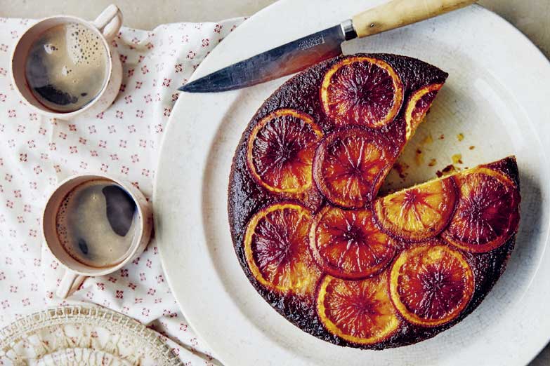 Foto von Blutorangen-Ricotta-Kuchen mit Polenta und Olivenöl