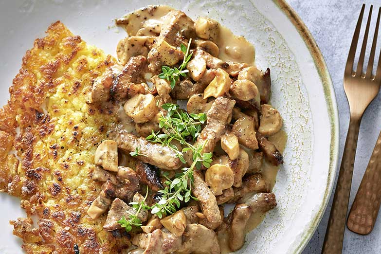 Foto von Zürcher Geschnetzeltes mit Rösti